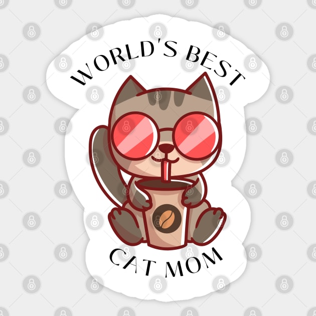 World's Best Cat Mom Sticker by hexchen09